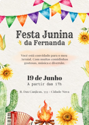 Plantilla de invitación: Convite festa junina