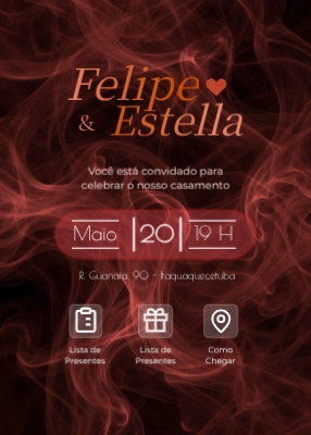 Plantilla de invitación: Convite de casamento Convitto